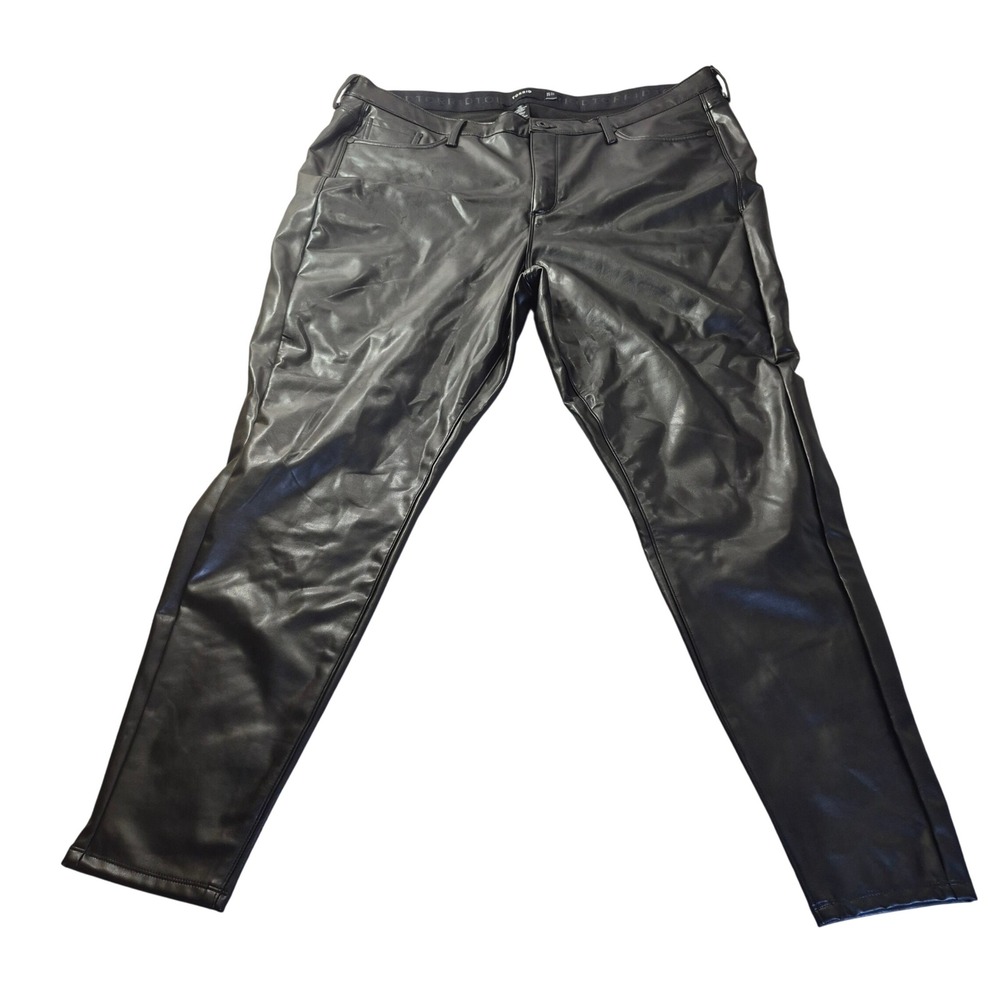 Torrid Faux Leather Skinny Pants 18927497 Womens 22T Black Tall Vegan Leather